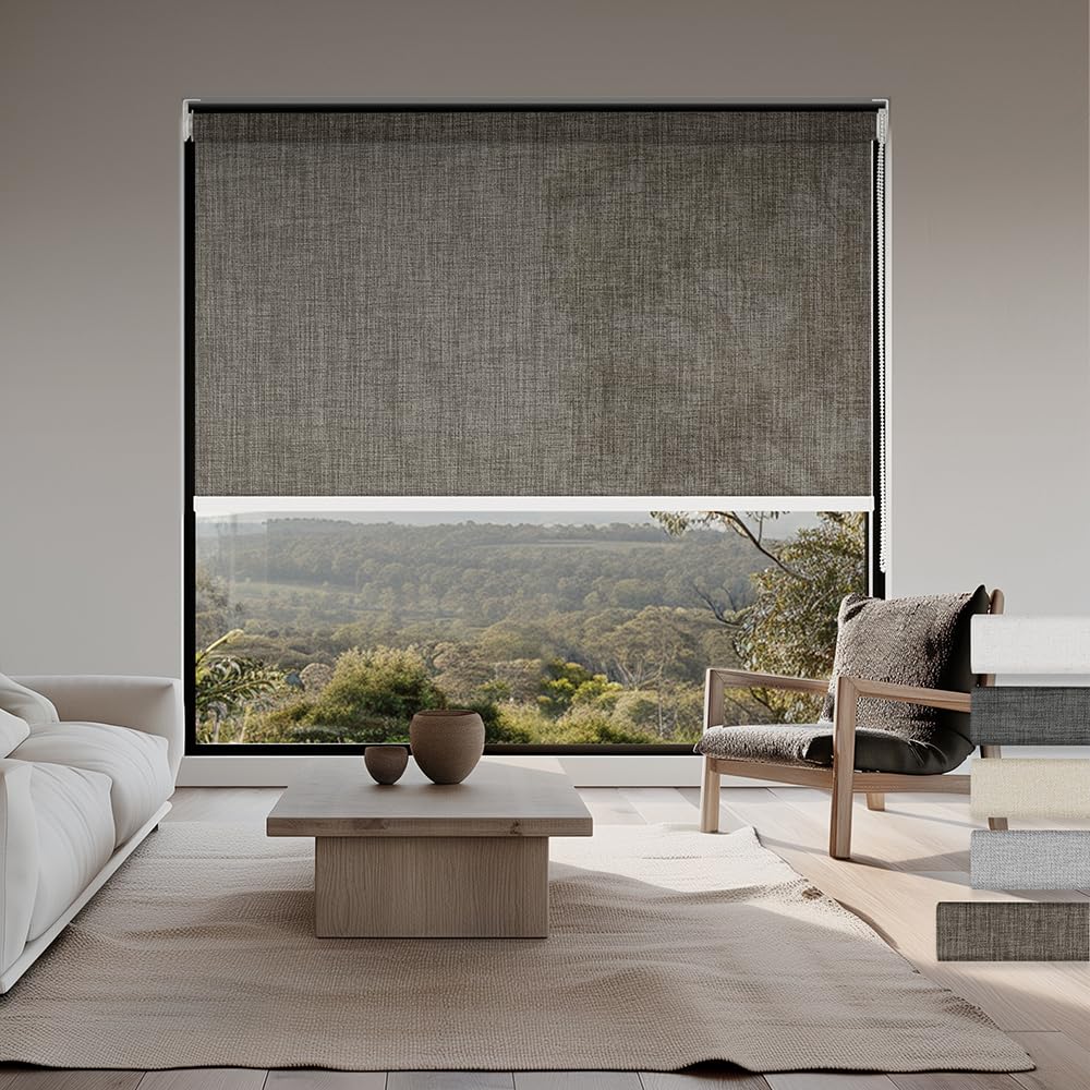 Amazon.com: Sulugood 3% Openness Light Filtering Roller Shades for
